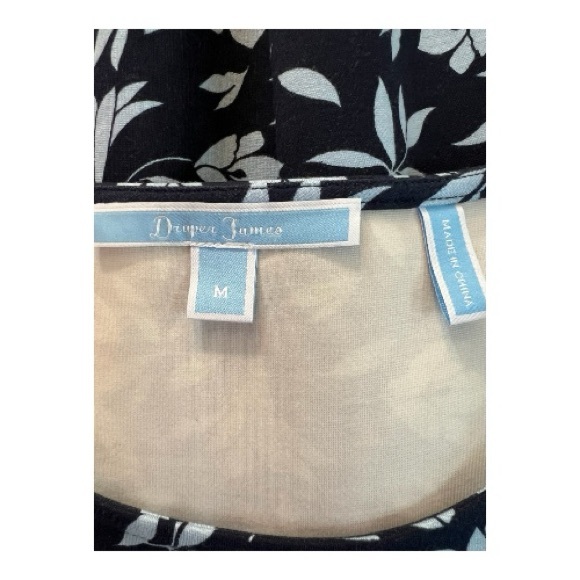 EUC Draper James navy & light blue floral a-line dress – size M - Picture 6 of 8